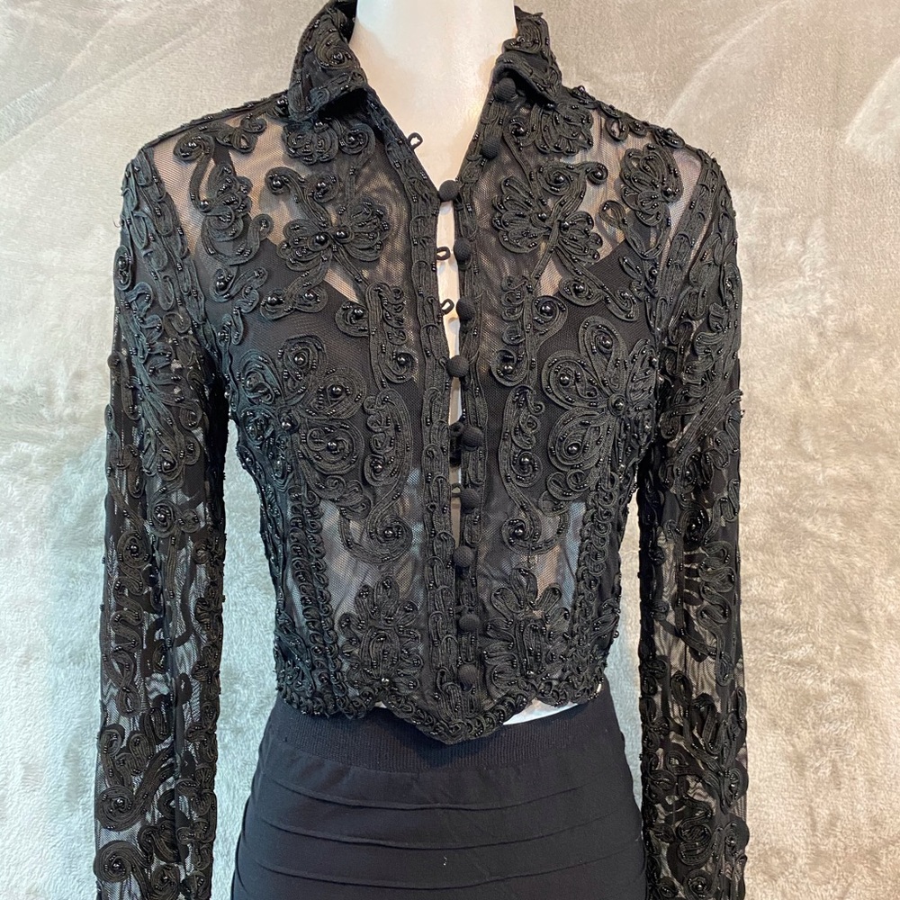 NWT Cache Beaded Jacket